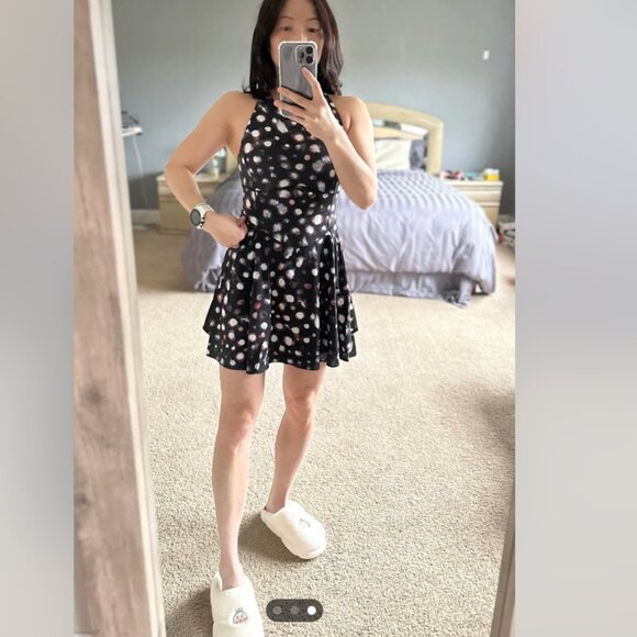 Lululemon Court Crush Tennis Dress NWT Haze Dot Inverse Orange Multi SIze 6 - Picture 2 of 11